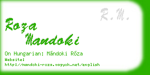 roza mandoki business card
